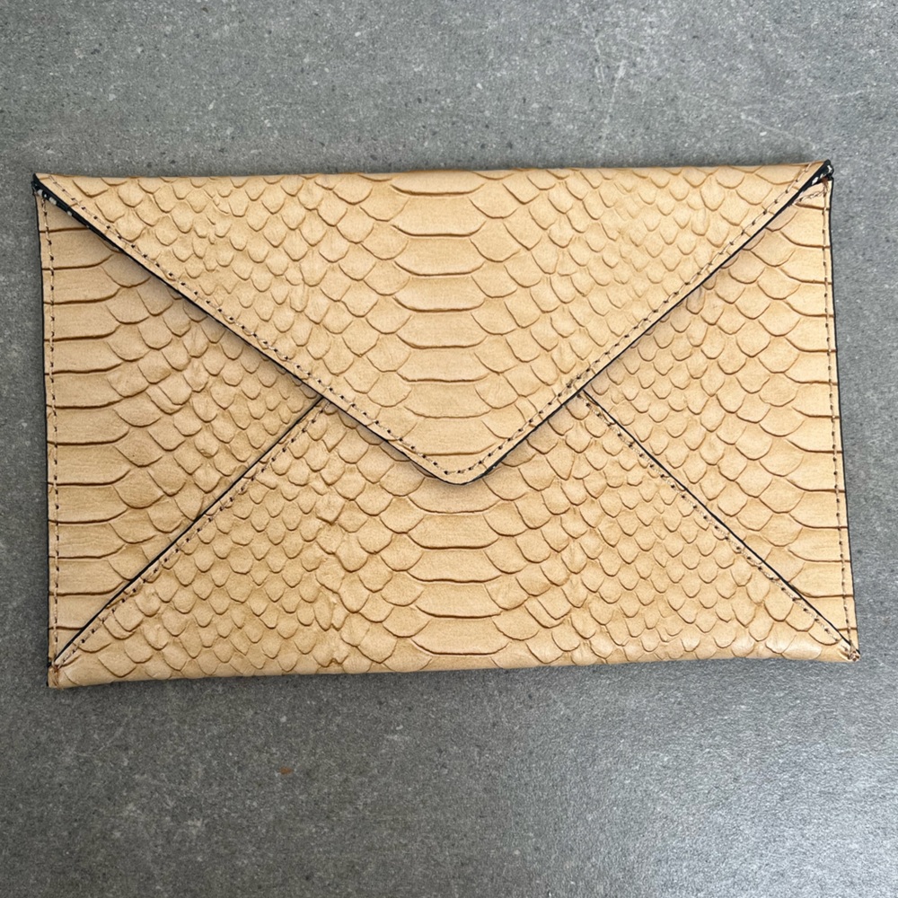 Loeffler Randall Envelope Clutch Python
